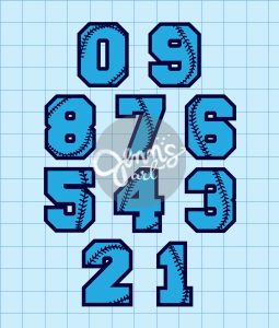 Baseball-Numbers-0-9 | Jenn's Art Co. SHOP